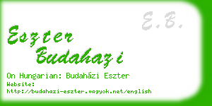 eszter budahazi business card